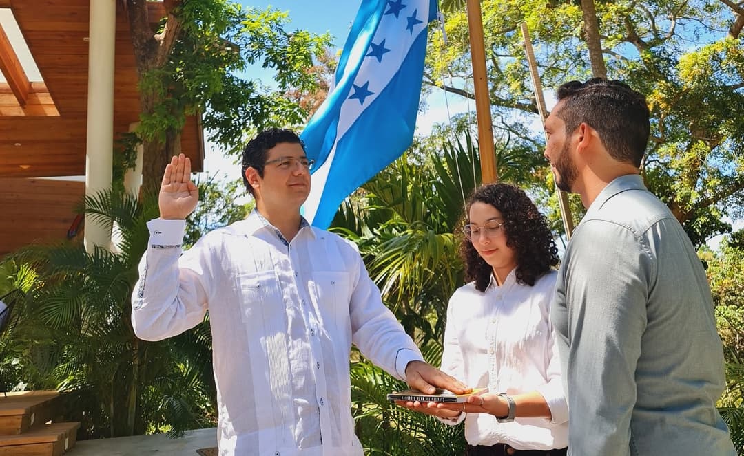 Aerial view of Próspera community